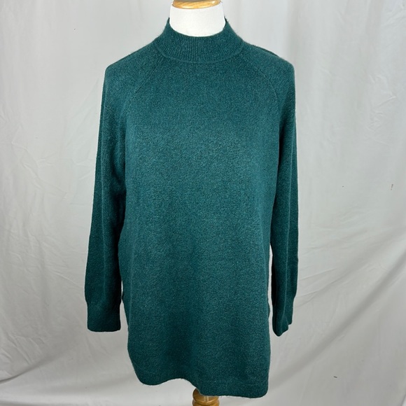 NWT Loft Green Turtleneck Tunic Sweater - Picture 1 of 5